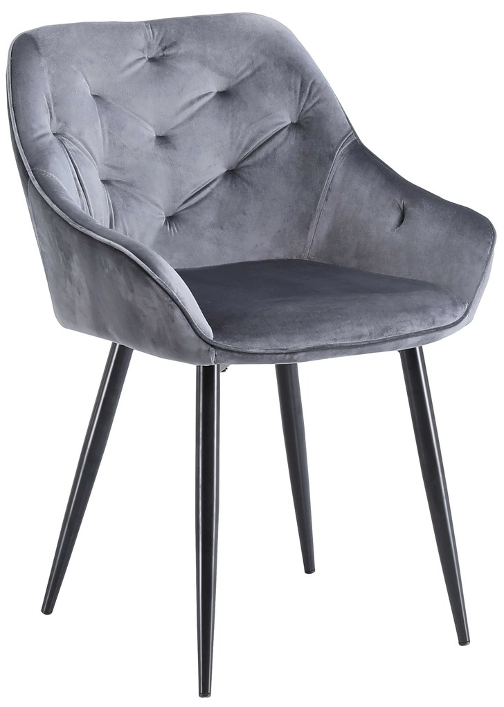 Scaun de sufragerie Krysta (cenușiu + negru). Promo -6%. 1039670