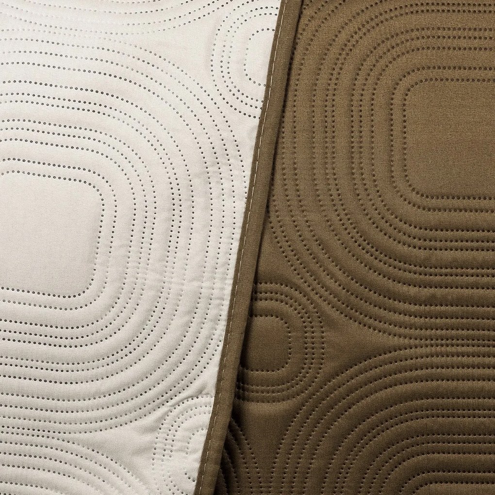 Cuvertură de pat 4Home Doubleface, maro închis/bej, 220 x 240 cm, 2x 40 x 40 cm