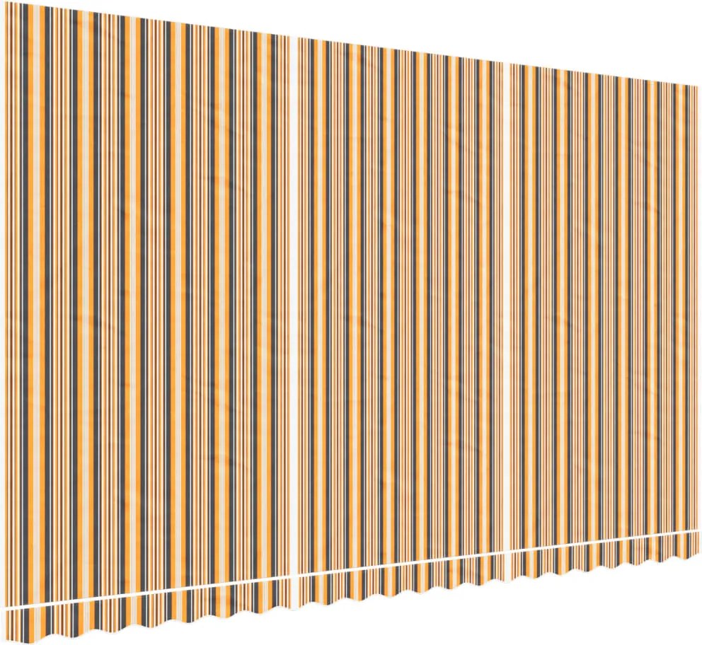 vidaXL Pânză de rezervă copertină, dungi multicolore, 5x3 m