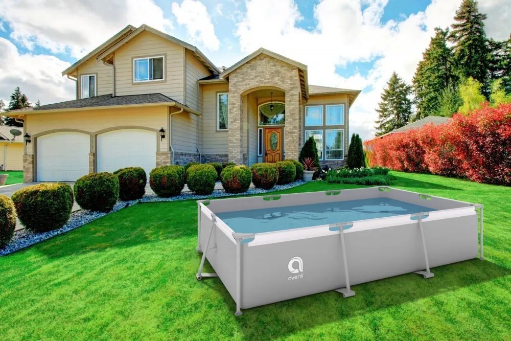 Bazin de grădină cu filtrare 300 x 207 x 65 cm