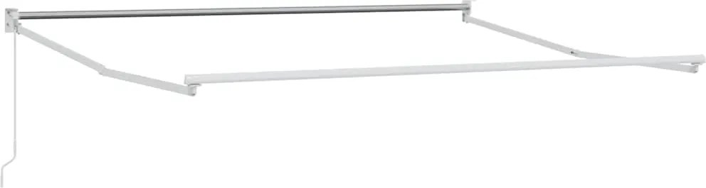 vidaXL Cadru pentru cort retractabil Manual Alb 350 x 250 cm Aluminiu