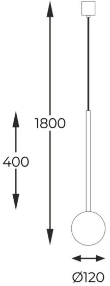 Lustră pe cablu Zuma Line 5639 ALI 1xG9/40W/230V