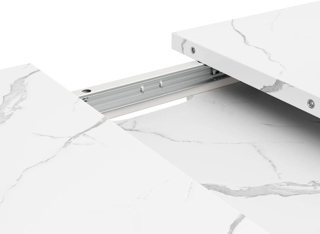 Masă extensibilă de dining, Alb | Aosom Romania