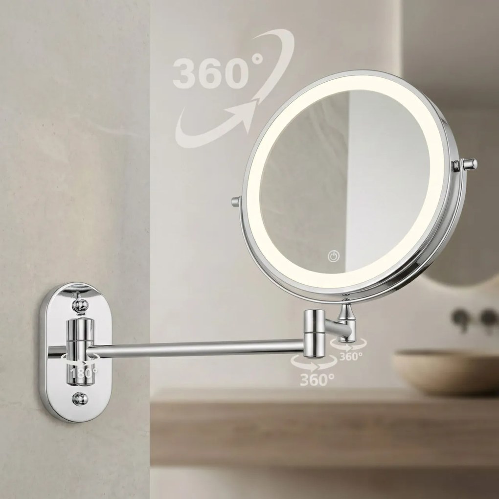 Oglindă LED Glow Chrome