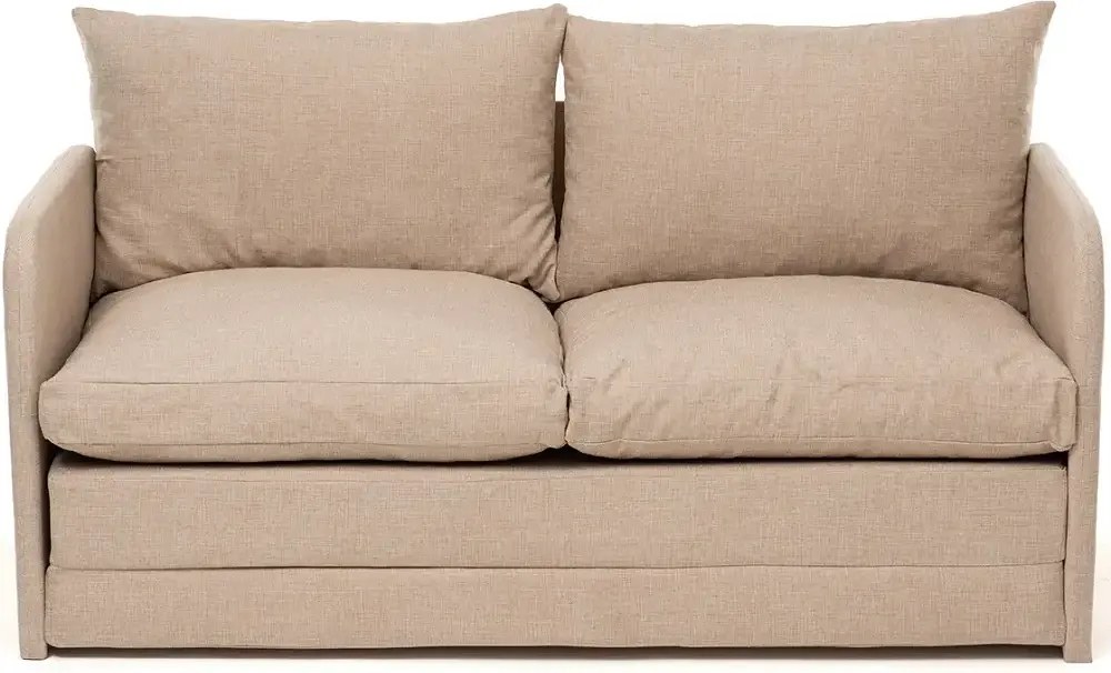 Canapea extensibila 2 locuri moderna, 200x148 cm – stofa bej – Saga