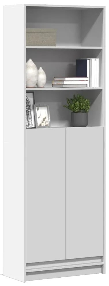 vidaXL Dulap înalt cu LED alb 69x32,5x200 cm lemn prelucrat