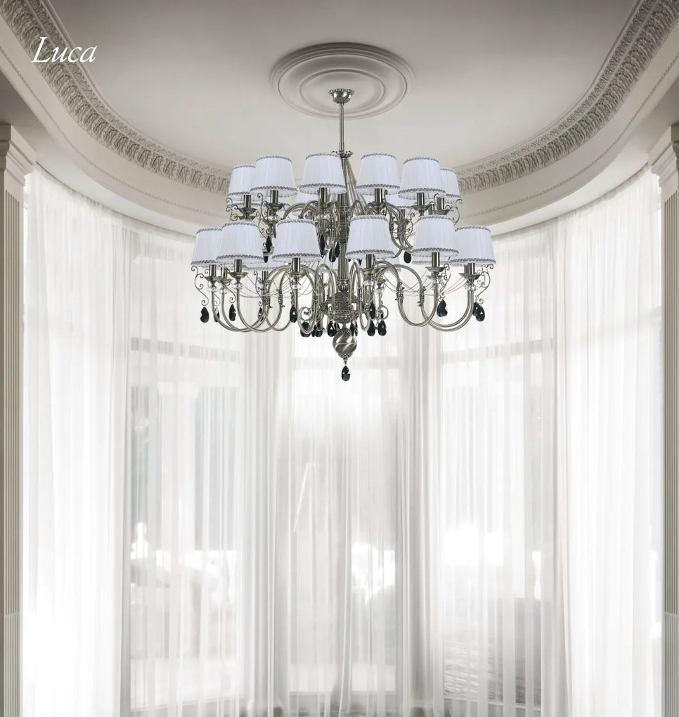 Candelabru 24 brate design clasic realizata manual, Cristal Swarovski Luca