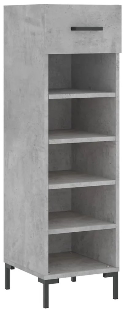 829680 vidaXL Pantofar, gri beton, 30x35x105 cm, lemn compozit