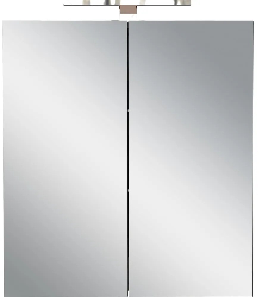 Dulap de baie gri antracit suspendat, cu oglindă 60x71 cm Arcena – Germania