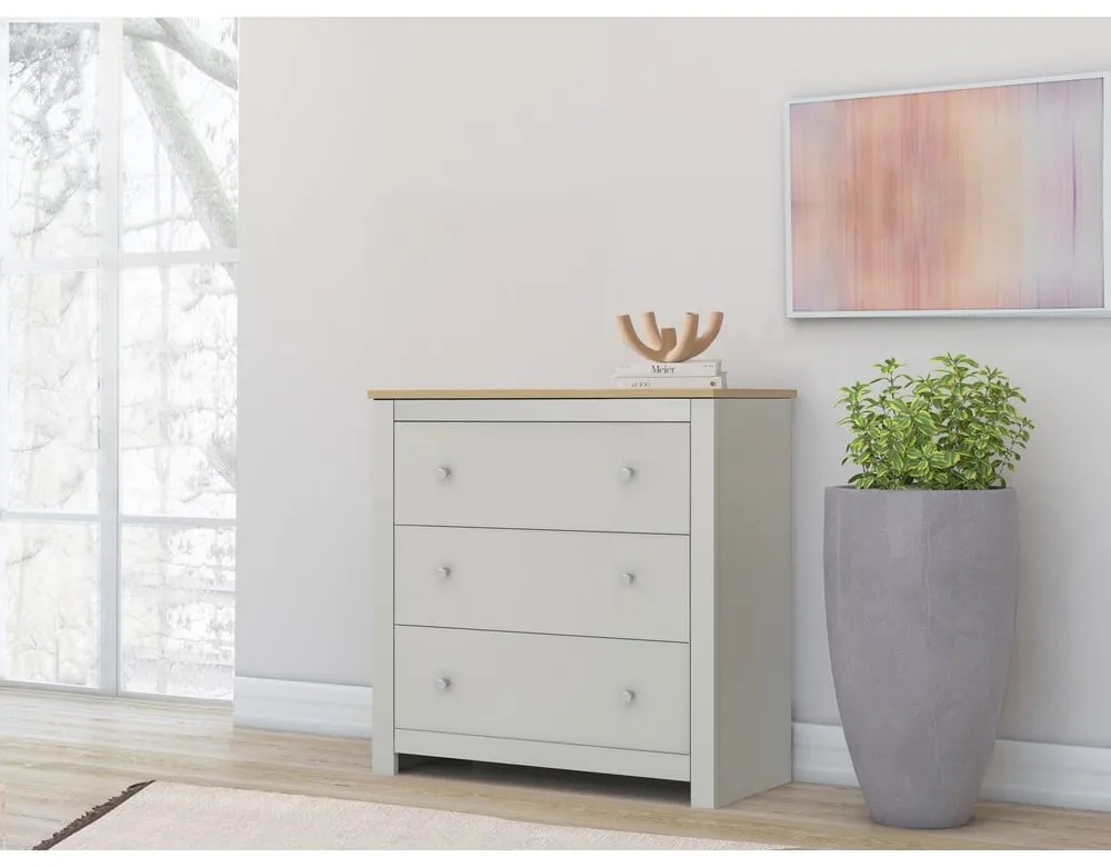 Comodă gri înaltă 81x35 cm Emerald – Støraa