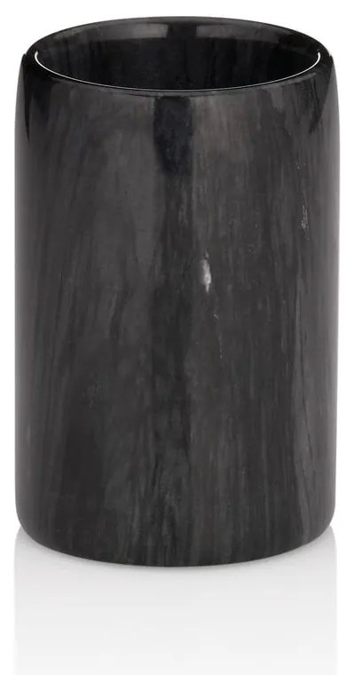 Suport din marmură pentru periuțe de dinți Kela Liron, negru