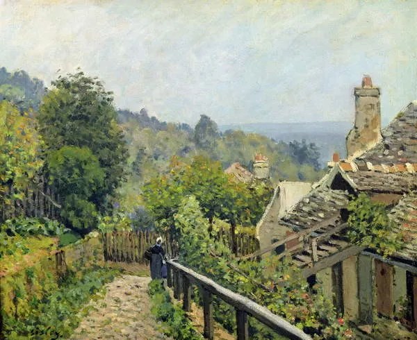 Reproducere Louveciennes or, The Heights at Marly, 1873, Alfred Sisley