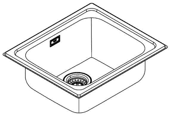 GROHE 31719SD0 - chiuvetă de bucătărie K200 533 × 457 mm, inox