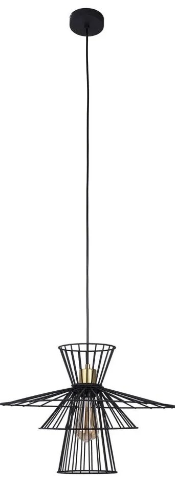 Lustră pe cablu TAREK 1xE27/40W/230V negru