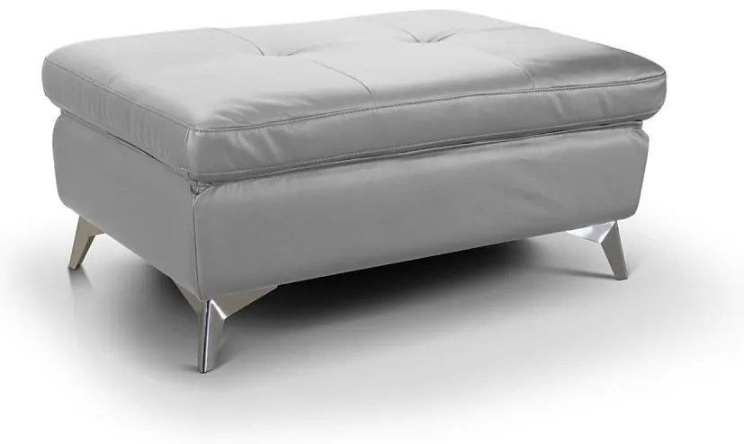 Taburet din piele SALERNO II 66x100 cm gri