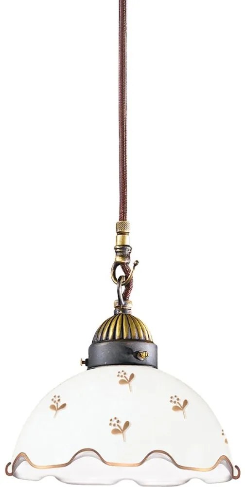 Kolarz NONNA 731.30.160 - Pendul cu cablu, 1x E27 (max. 75W), 230V, Ø 20 cm, formă de floare, aur roz