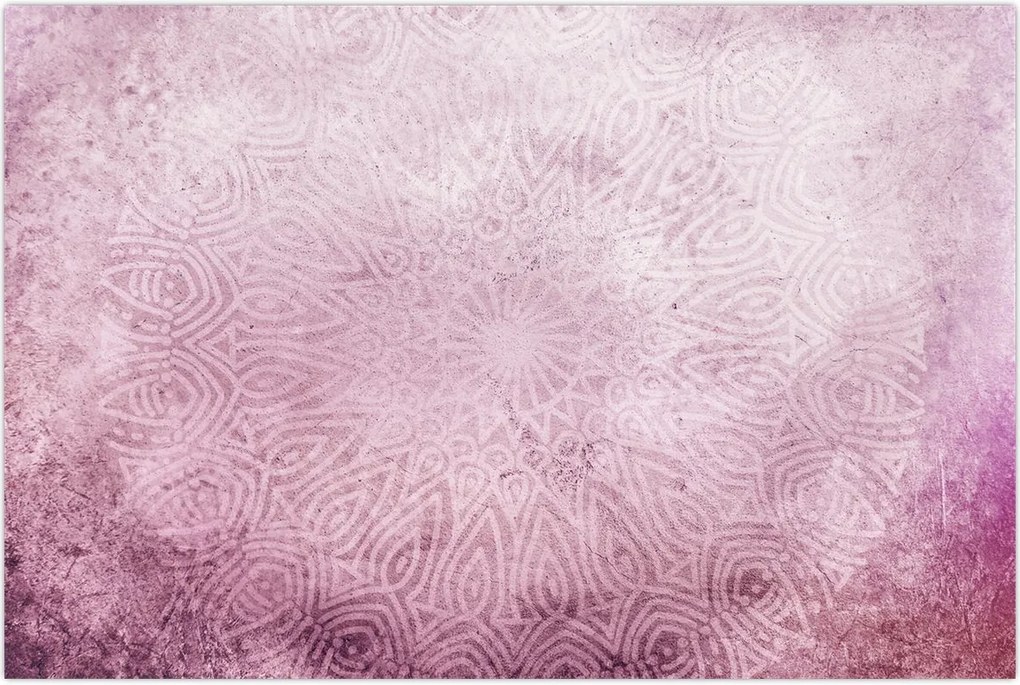 Tablou - Mandala pe zid roz (90x60 cm)