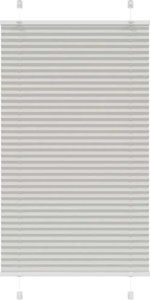 vidaXL Jaluzea plisată gri deschis 80x100cm Lățime țesătură 79,4 cm