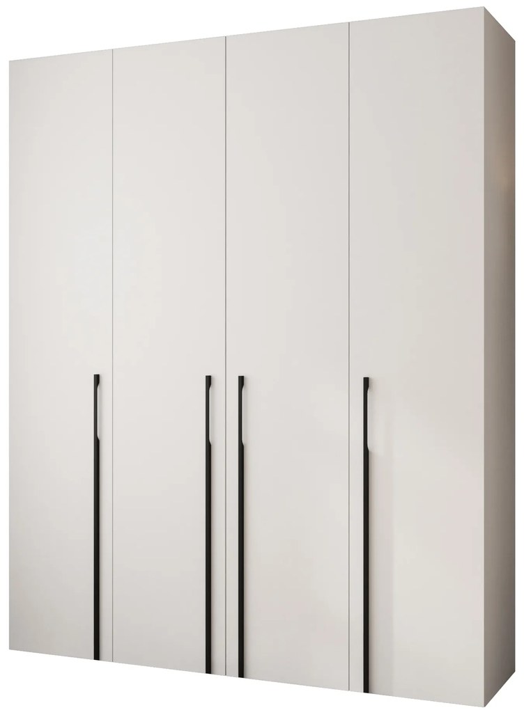 Dulap de haine 200 cm Carmela 40-3 (alb + Negru). 1126629