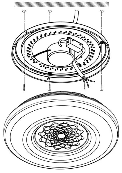 Eglo 9682 - Plafonieră LED RGB dimabilă CAPASSO-C LED/17W/230V