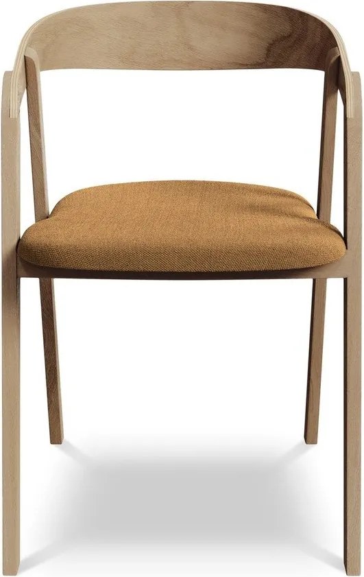 Scaun de sufragerie teracotă din lemn masiv Erika – Makamii