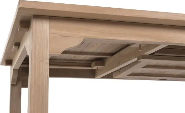 Masă dining pentru exterior extensibilă din lemn de tec 180–240 cm finisaj natural, „Malindi”