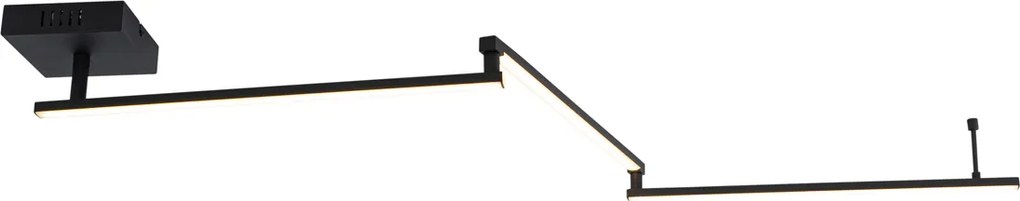 Plafoniera neagră 150,8 cm inclusiv LED reglabilă cu 3 trepte de luminozitate - Annuschka