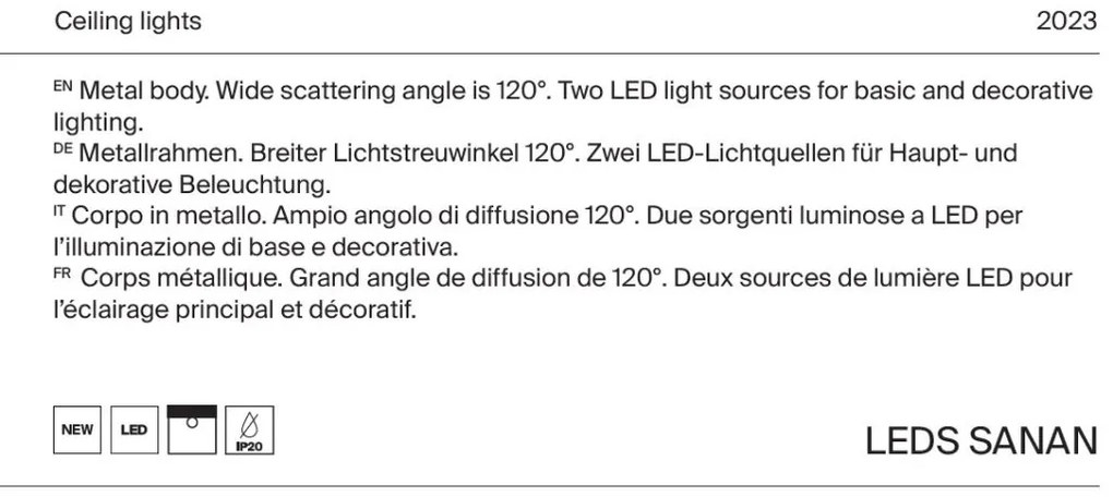 Spot LED aplicat design tehnic Planet negru