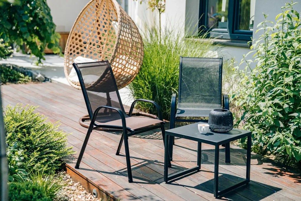 Set 6 bucati scaune de gradina TAVERNO negre