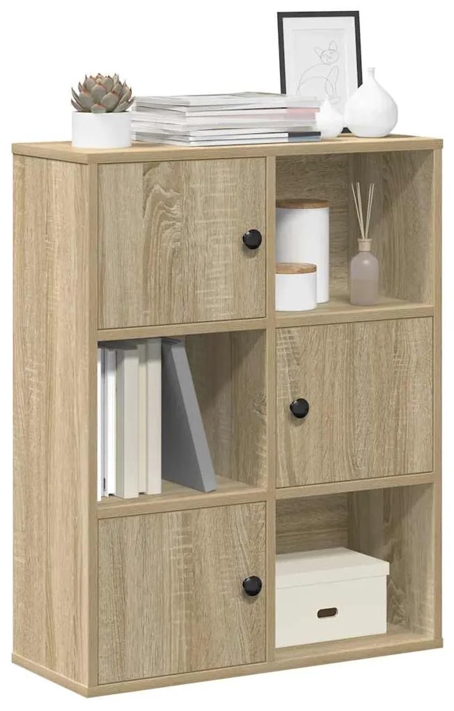 vidaXL Bibliotecă, stejar sonoma, 60x24x76,5 cm, lemn prelucrat