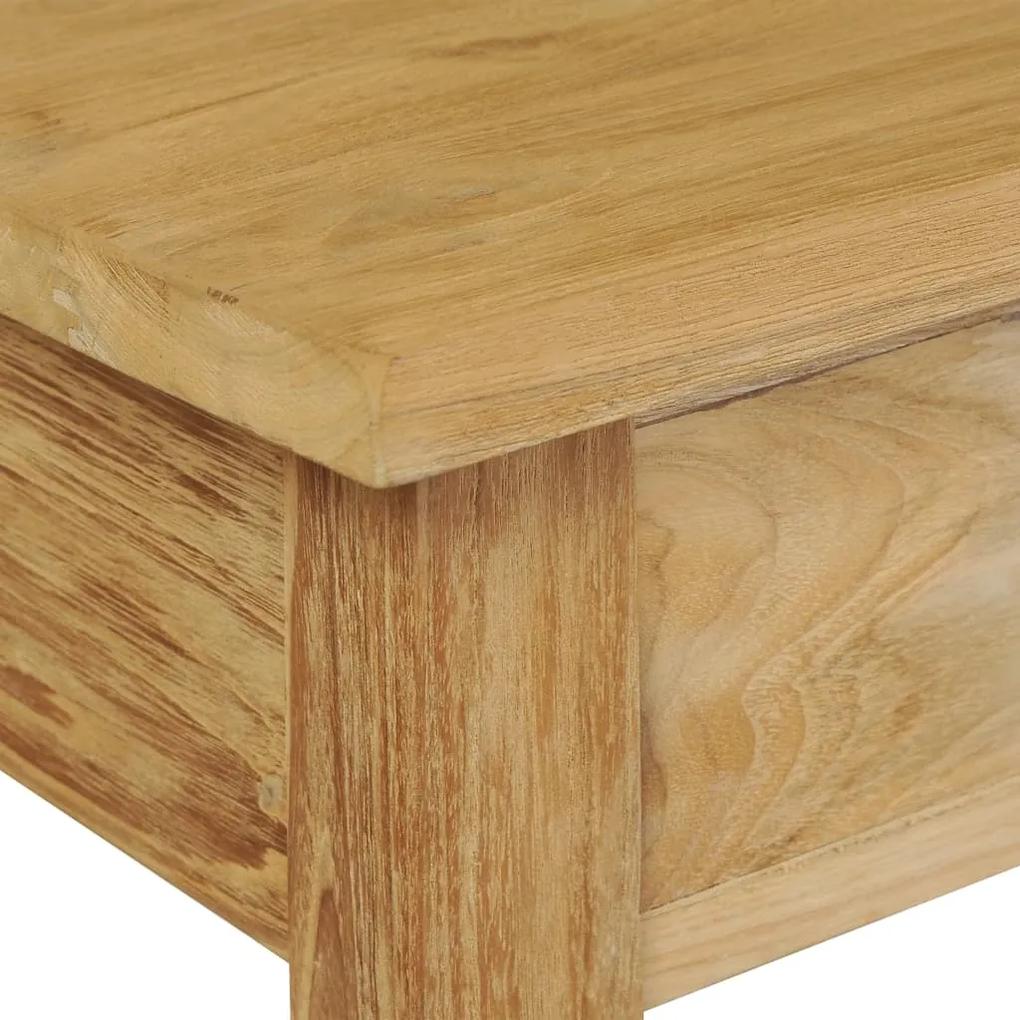 Masa consola din lemn masiv de tec, 90 x 30 x 80 cm