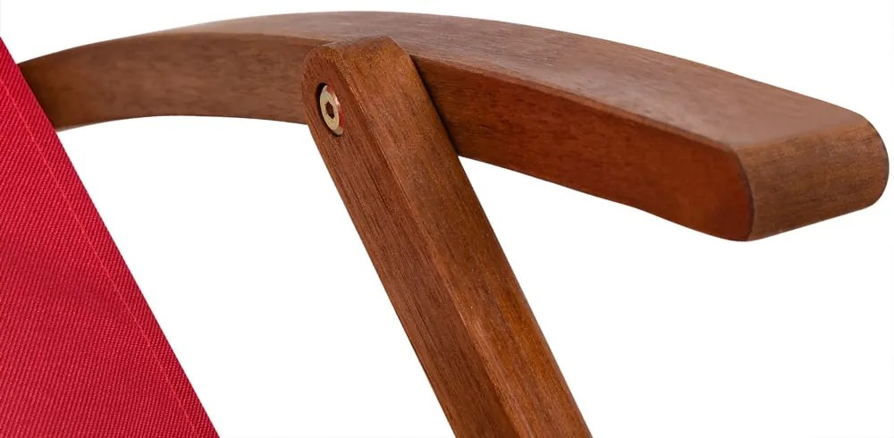 Șezlong de grădină SIENA, 65x87x102cm, roșu Casaria