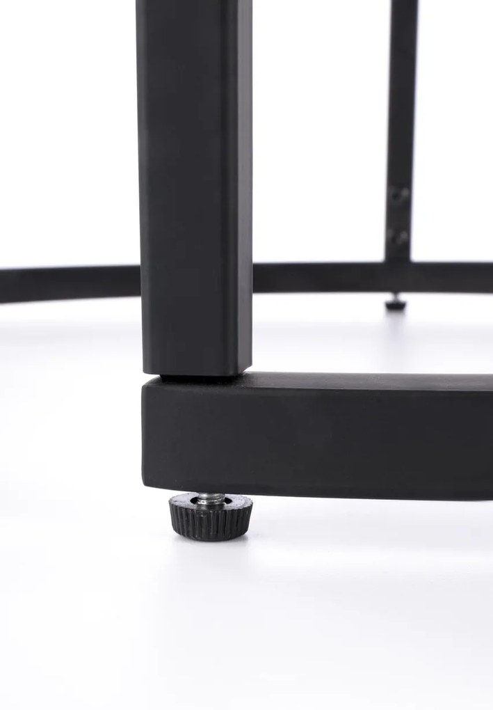 Set 2 mese de cafea Oreo nuc/negru – d43-53 x h35-45 cm