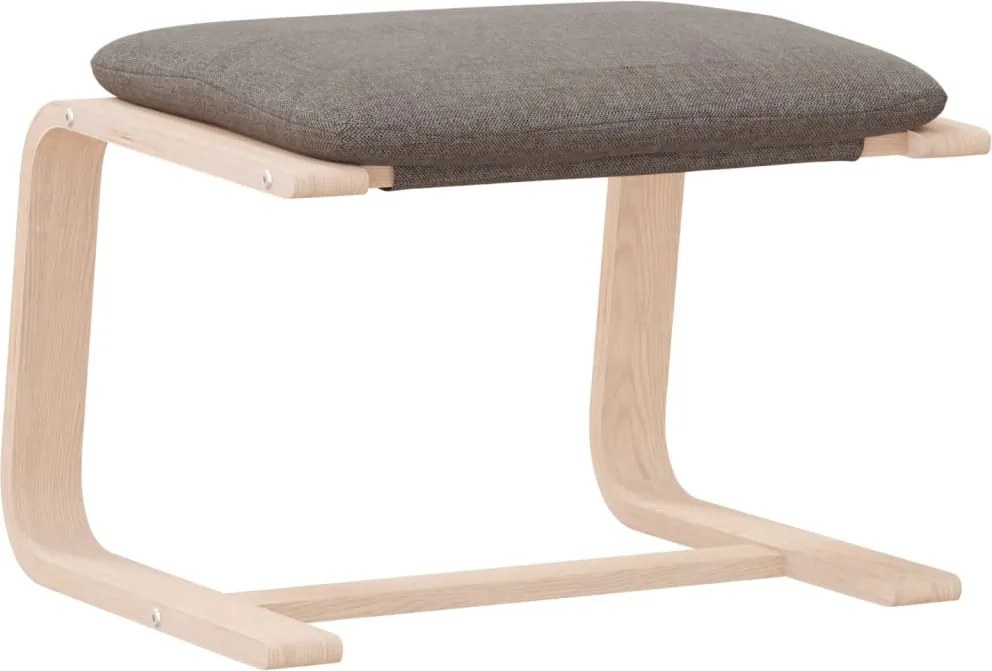 vidaXL Taburet, gri taupe, 51 x 41 x 40 cm, material textil