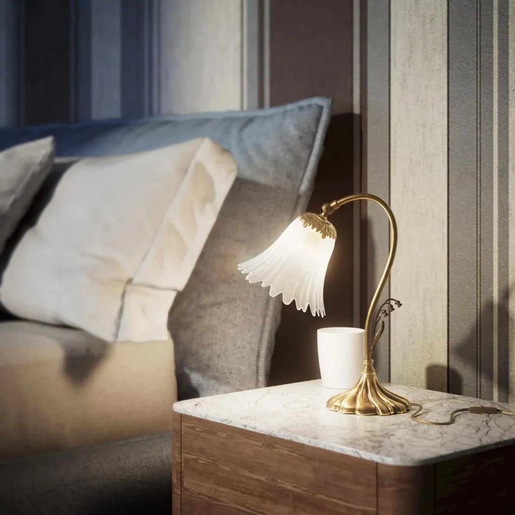 Veioza din alama stil Art Nouveau Floral