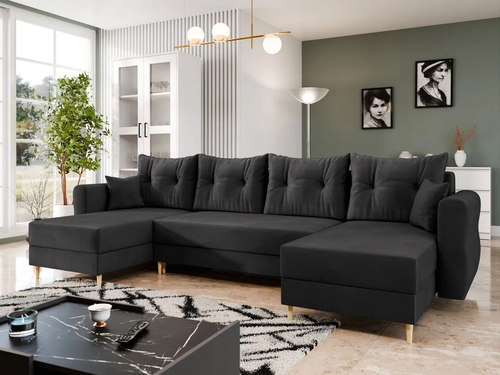 Colțar în formă de U Selva U (negru). Promo -17%. 1122958