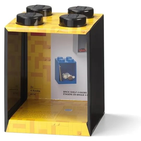 Raft de perete pentru copii LEGO® Brick 4, negru