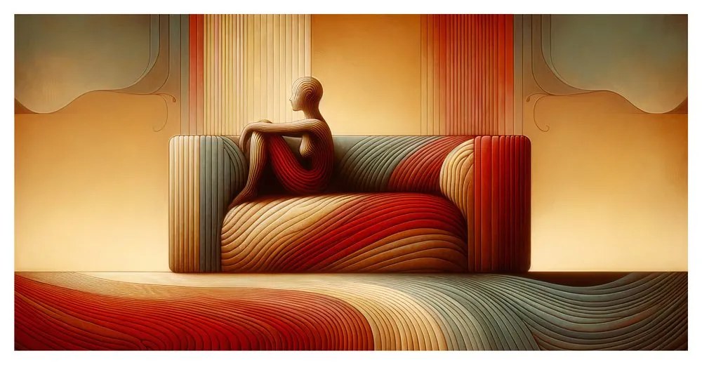 Tablou armonie abstractă de linii
