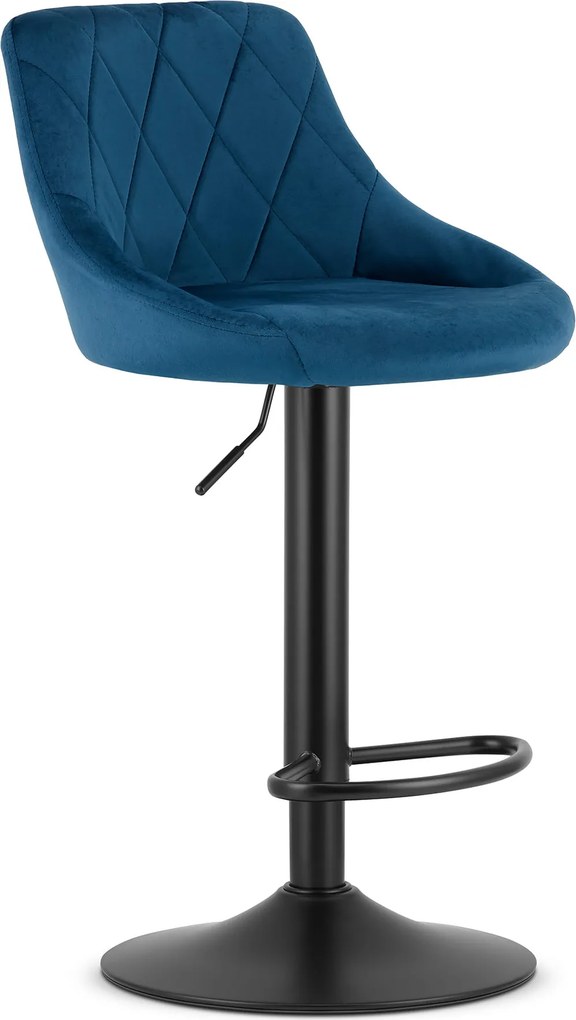 OFERTA Scaun bar Velvet KAST albastru cu picior negru II. calitate