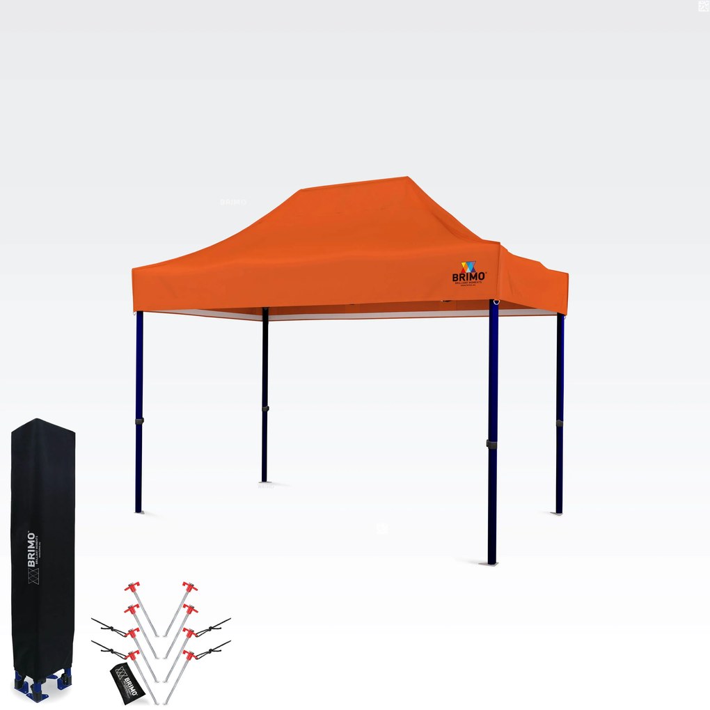 Stand de vânzare 2x3m | Cort pliabil rapid BRIMO - fara 3 pereti - Portocaliu