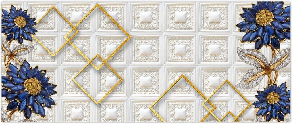 Tablou - Flori de diamant (120x50 cm)