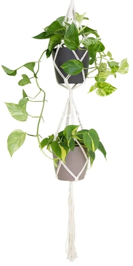 Suport suspendat pentru ghiveci de flori din material textil ø 10 cm (înălțime 120 cm) Macramé – Artevasi