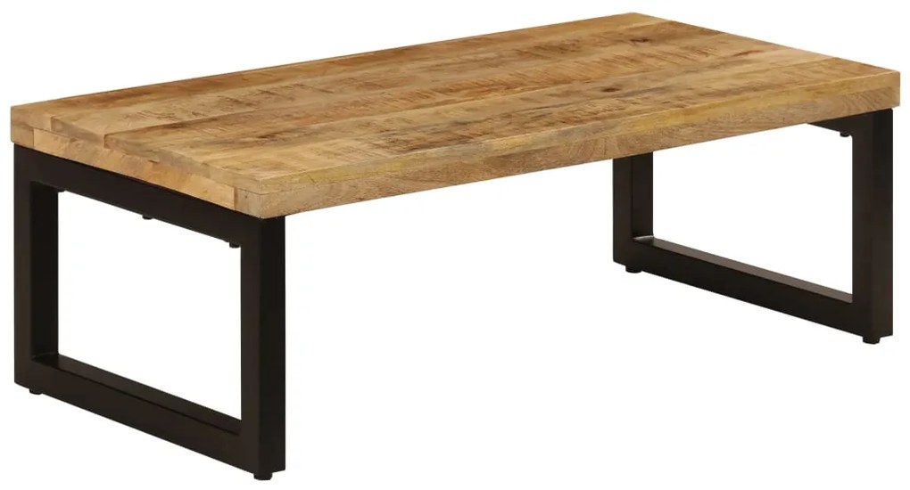 vidaXL Măsuță de cafea, 100x50x35 cm, lemn masiv de mango și oțel