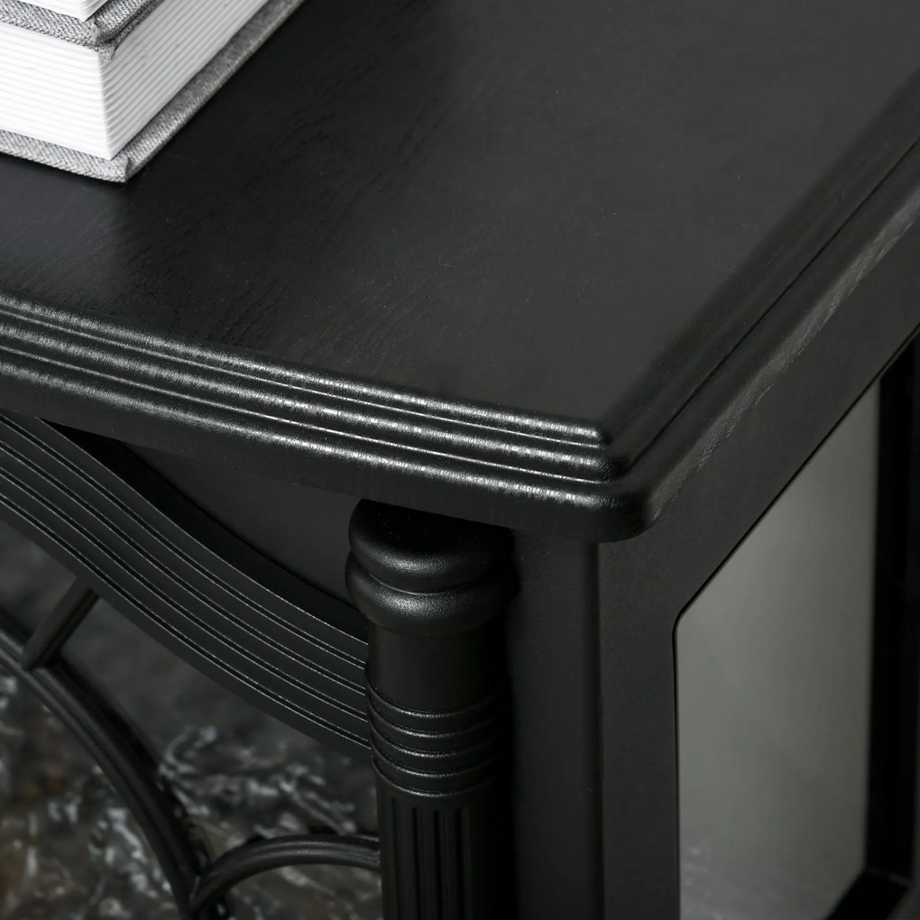 HOMCOM Șemineu Electric 1000W/2000W cu Temperatură Reglabilă Protecție la Supraincălzire 55x31x58 cm Negru | Aosom Romania