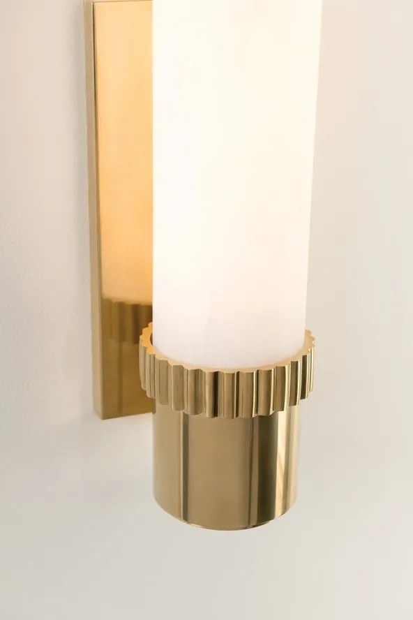 Aplica de perete LUX din alabaster ARGON alama antichizata