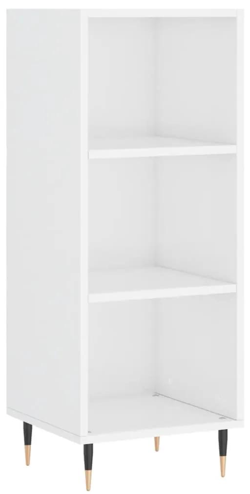 828710 vidaXL Servantă, alb extralucios, 34,5x32,5x90 cm, lemn compozit