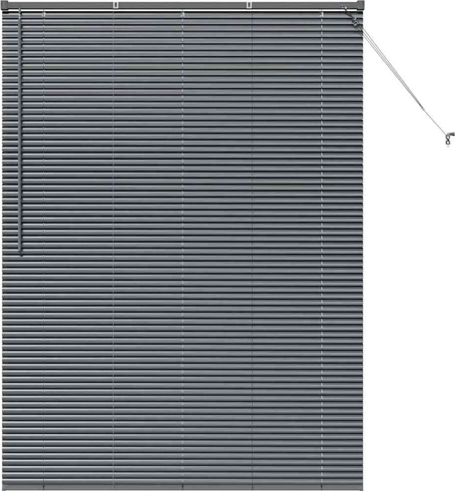 vidaXL Jaluzele venetiene Manual Gri închis 175 x 135 cm Aluminiu