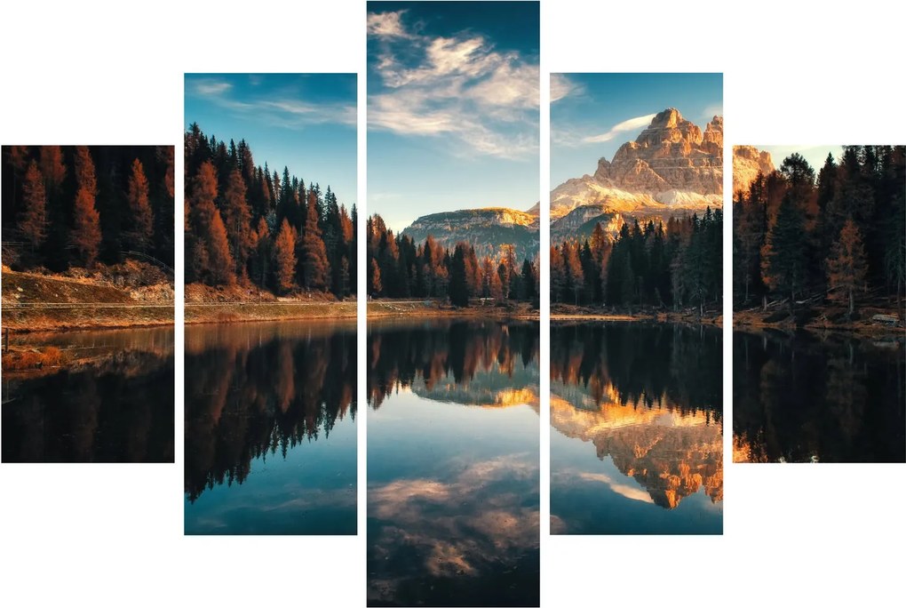 Tablou - Alpi, Italia, Dolomiți, Lago Antorno (150x105 cm)