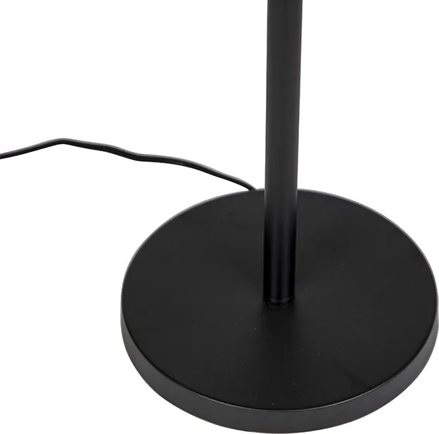 Lampă de podea modernă neagră cu abajur bouclé bej 40 cm - Simplo