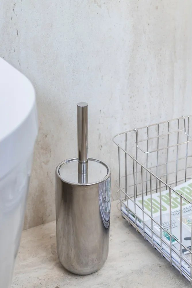 Perie de WC argintie din ceramică Lotus – Mette Ditmer Denmark